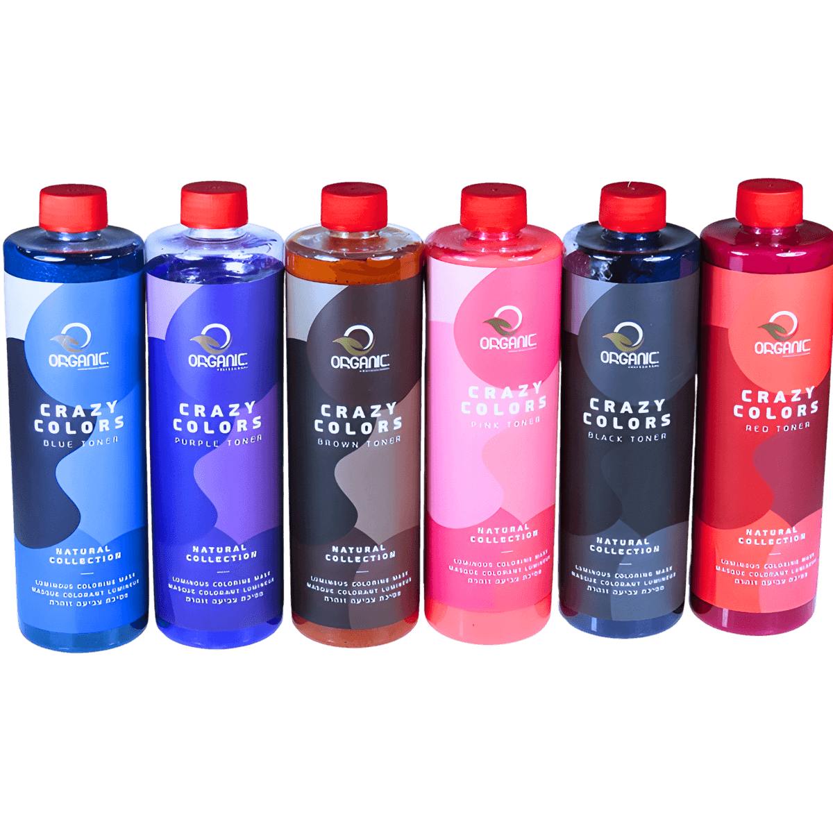 מסכה לשיער - מסכת צביעה זוהרת CRAZY COLORS בשישה גוונים אורגאניק 400 מ"ל מאת אורגניק ORGANIC | | אידיאלית ל- אורגניק מסכה לשיער | מושלמת ל- {{ product_use_case }}