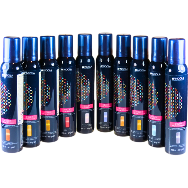 מוס לשיער - מוס צבע זמני לשיער COLOR STYLE MOUSSE במגוון צבעים אינדולה 200 מ"ל מאת אינדולה INDOLA | | אידיאלית ל- אינדולה מוס לשיער צביעת שיער בבית | מושלמת ל- {{ product_use_case }}