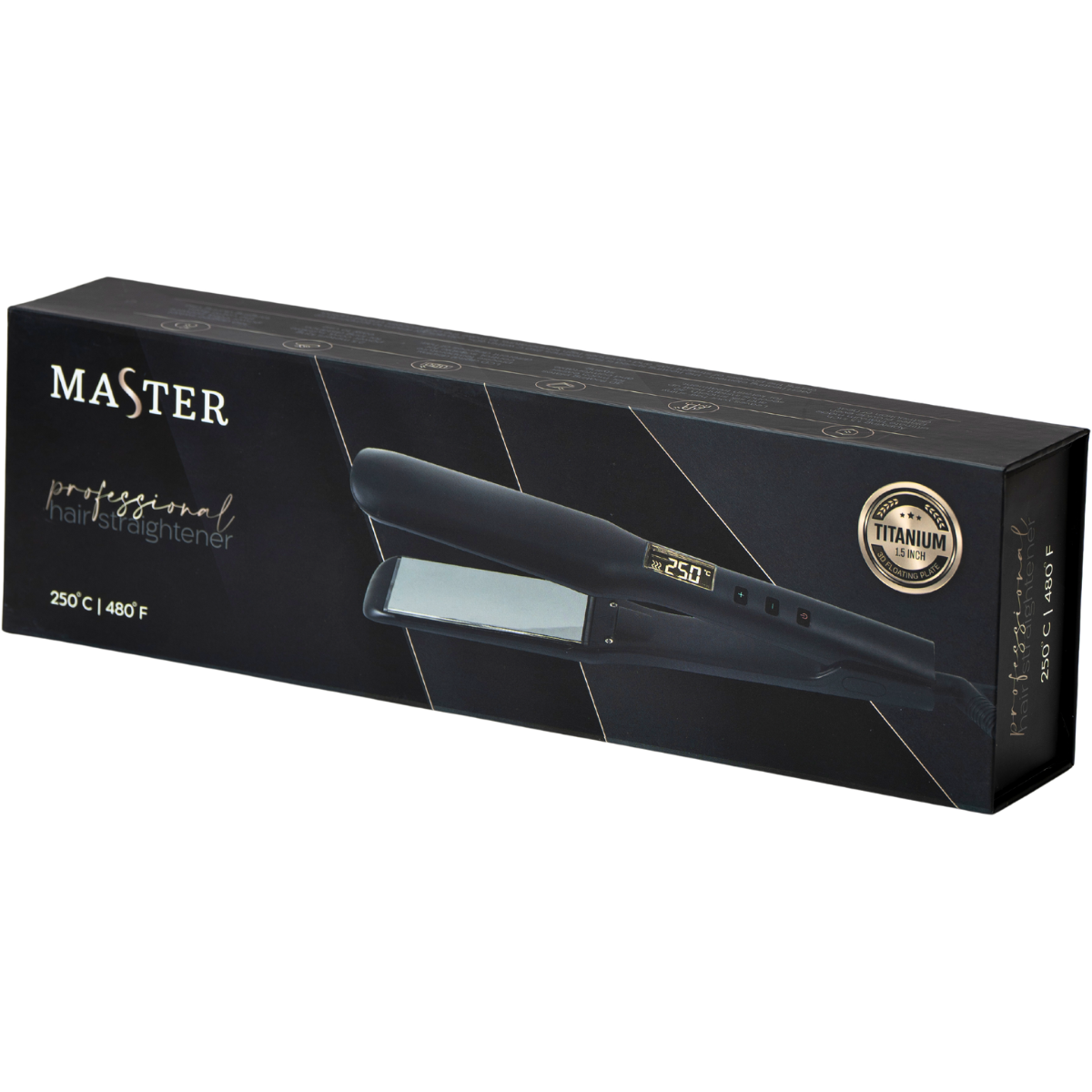 - מחליק טיטניום מקצועי לשיער MASTER Headway עד 250 מעלות מאת הד פרו HEAD PRO | | אידיאלית ל- הד פרו מחליקי שיער | מושלמת ל- {{ product_use_case }}
