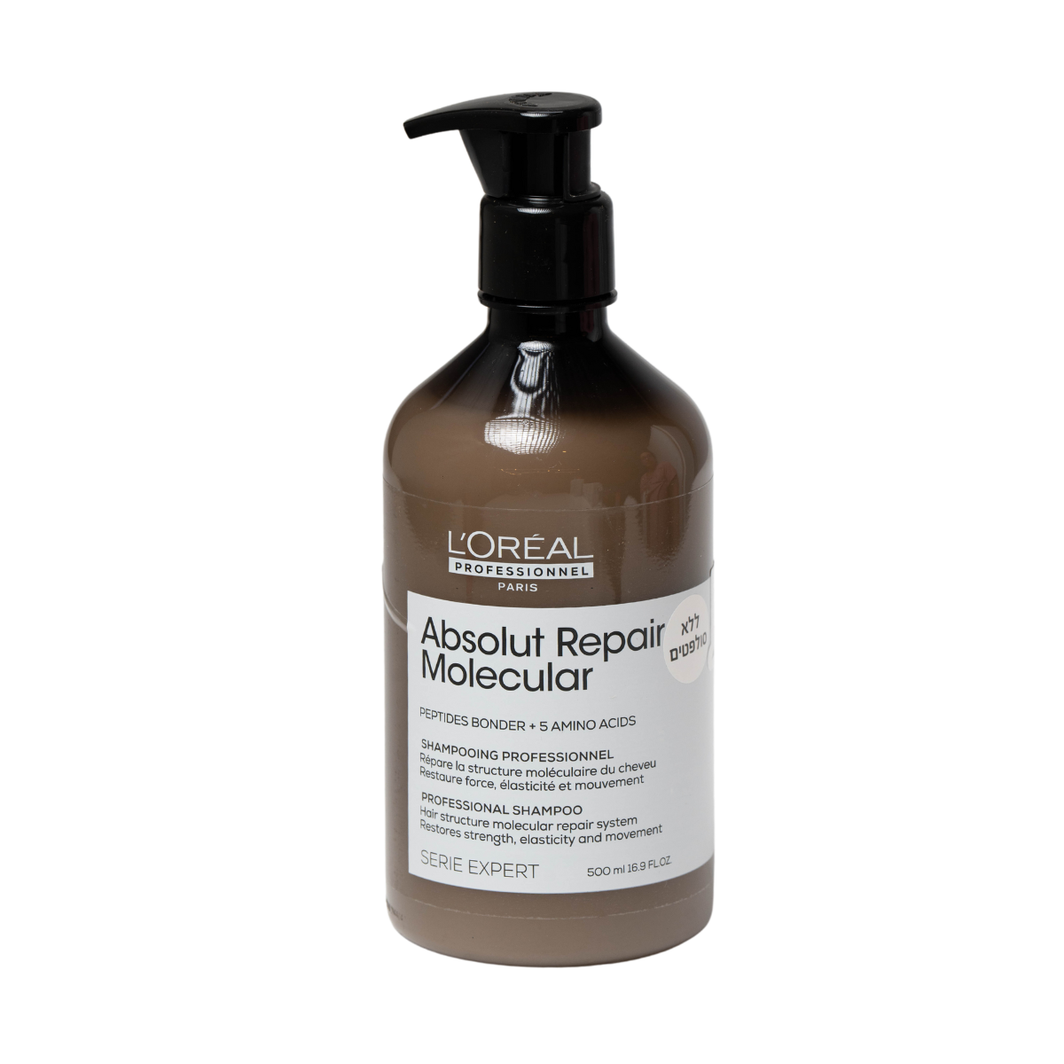 שמפו לשיער - שמפו לשיקום מיידי של השיער ABSOLUT REPAIR MOLECULAR לוריאל 500 מ"ל מאת לוריאל LOREAL | | אידיאלית ל- לוריאל ללא מלחים שיקום שיער שמפו לשיער | מושלמת ל- {{ product_use_case }}