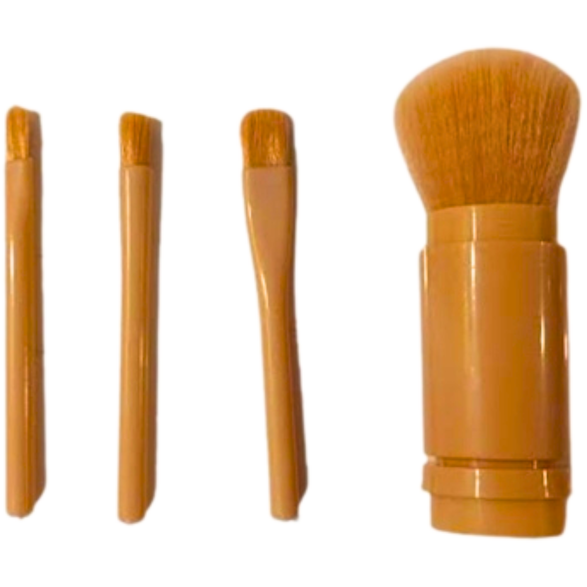 - סט מברשות איפור לנסיעות 4 מברשות ב 1 מאת 2Hair | | אידיאלית ל- מוצרי איפור | מושלמת ל- {{ product_use_case }}