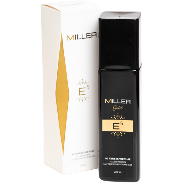 מסכה / מרכך לשיער - מסכה ללא שטיפה MILLER E5 לריכוך והגמשת השיער גולד מילר 250 מ"ל מאת מילר MILLER | | אידיאלית ל- מילר מסכה ללא שטיפה לשיער | מושלמת ל- {{ product_use_case }}