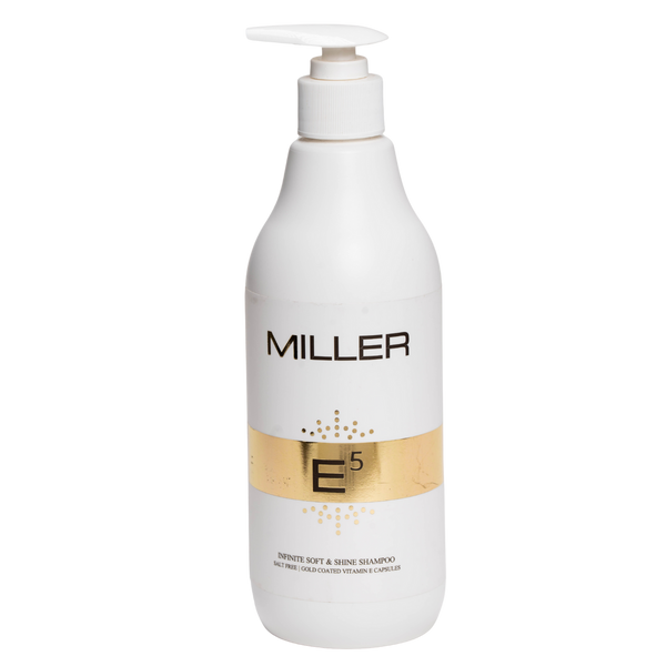שמפו לשיער - שמפו ללא מלחים MILLER E5 מועשר בקרטין מסדרת גולד מילר 500 מ"ל מאת מילר MILLER | | אידיאלית ל- ללא מלחים מילר שמפו לשיער | מושלמת ל- {{ product_use_case }}
