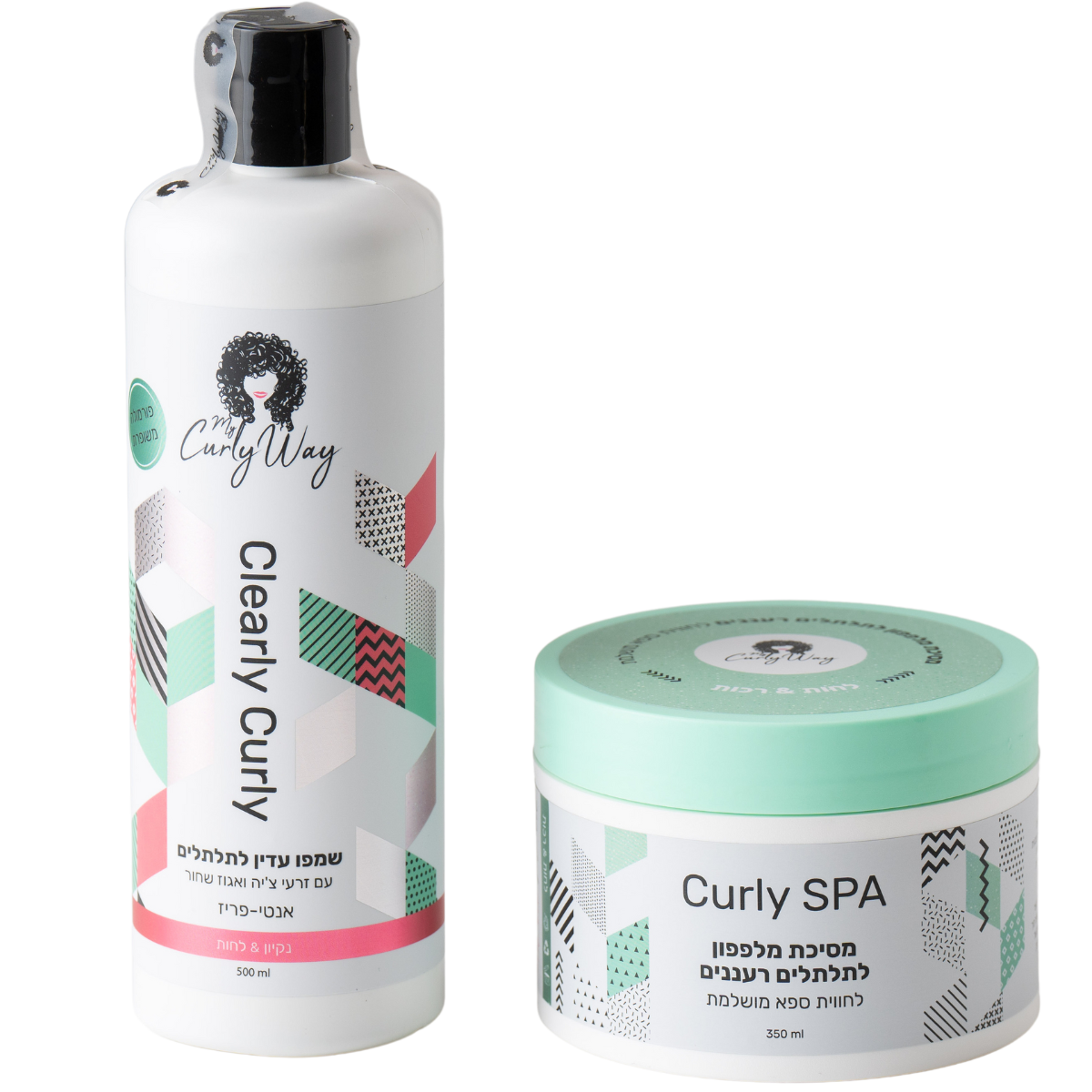 מארז שי - שמפו עדין לתלתלים MY CLEARLY CURLY אנטי פריז מיי קרלי וואי 500 מ"ל + מסכת מלפפון לתלתלים רעננים CURLY SPA מיי קרלי וואי 350 מ"ל מאת מיי קרלי וואי MY CURLY WAY | | אידיאלית ל- מארזי שי מיי קרלי וואי מסכה לשיער מסכה לשיער מתולתל שמפו לשיער שמפו לשיער מתולתל | מושלמת ל- {{ product_use_case }}