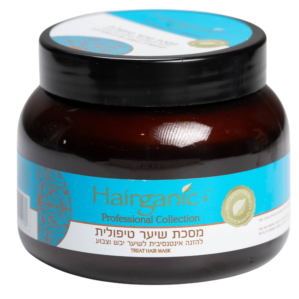 מסכה לשיער - מסכת שיער טיפולית Hairganic מועשר בשמן ארגן ממרוקו טופגאניק 500 מ"ל מאת טופגניק TOPGANIC | | אידיאלית ל- טופגניק ללא מלחים מסכה לשיער | מושלמת ל- {{ product_use_case }}