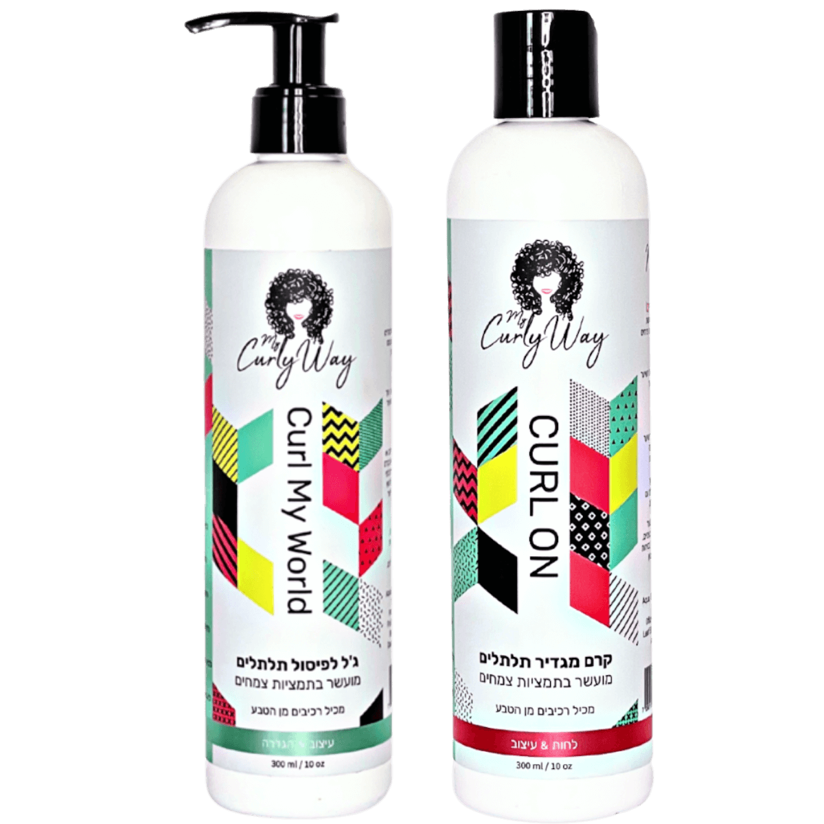 מארז שי - סט ג`ל לפיסול תלתלים CURLY MY WORLD מיי קרלי וואי 300 מ"ל + קרם מגדיר תלתלים CURL ON לחות ועיצוב מיי קרלי וואי 300 מ"ל מאת מיי קרלי וואי MY CURLY WAY | | אידיאלית ל- גלייז לשיער גלייז לשיער מתולתל מארזי שי מיי קרלי וואי קרם לחות לשיער קרם לחות לשיער מתולתל | מושלמת ל- {{ product_use_case }}