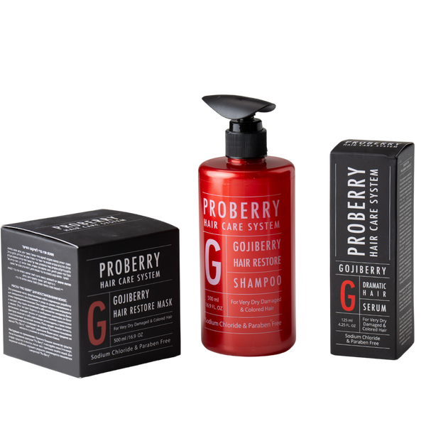 מארז שי - מארז שמפו +מסכה+ סרום PROBERRY לשיער יבש, צבוע ופגום פרוברי מאת פרוברי PROBERRY | | אידיאלית ל- ללא מלחים מארזי שי מסכה לשיער סרום לשיער פרוברי PROBERY שמפו לשיער | מושלמת ל- {{ product_use_case }}