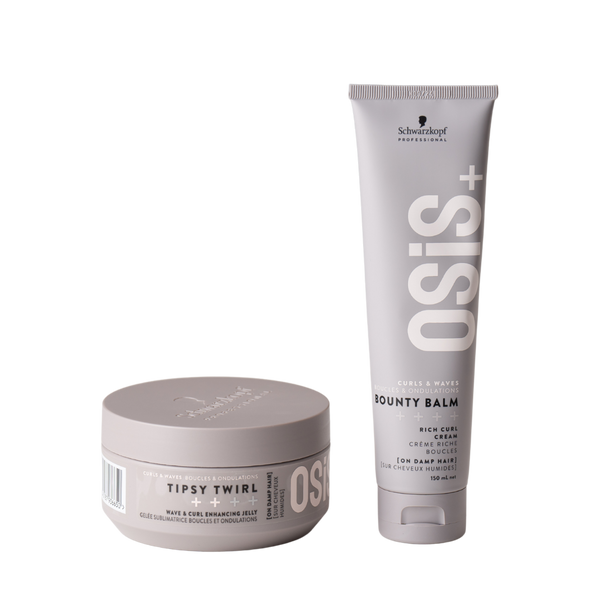 מארז שי - קרם לעיצוב תלתלים OSIS+ BOUNTY BALM לשיער מתולתל דק עד רגיל 150 מ"ל + ג`ל OSIS + TIPSY TWIRL לעיצוב תלתלים 300 מ"ל שוורצקופף מאת שוורצקופף SCHWARZKOPF | | אידיאלית ל- גל לשיער גלייז לשיער גלייז לשיער מתולתל מארזי שי קרם לחות לשיער קרם לחות לשיער מתולתל קרם לשיער שוורצקופף | מושלמת ל- {{ product_use_case }}