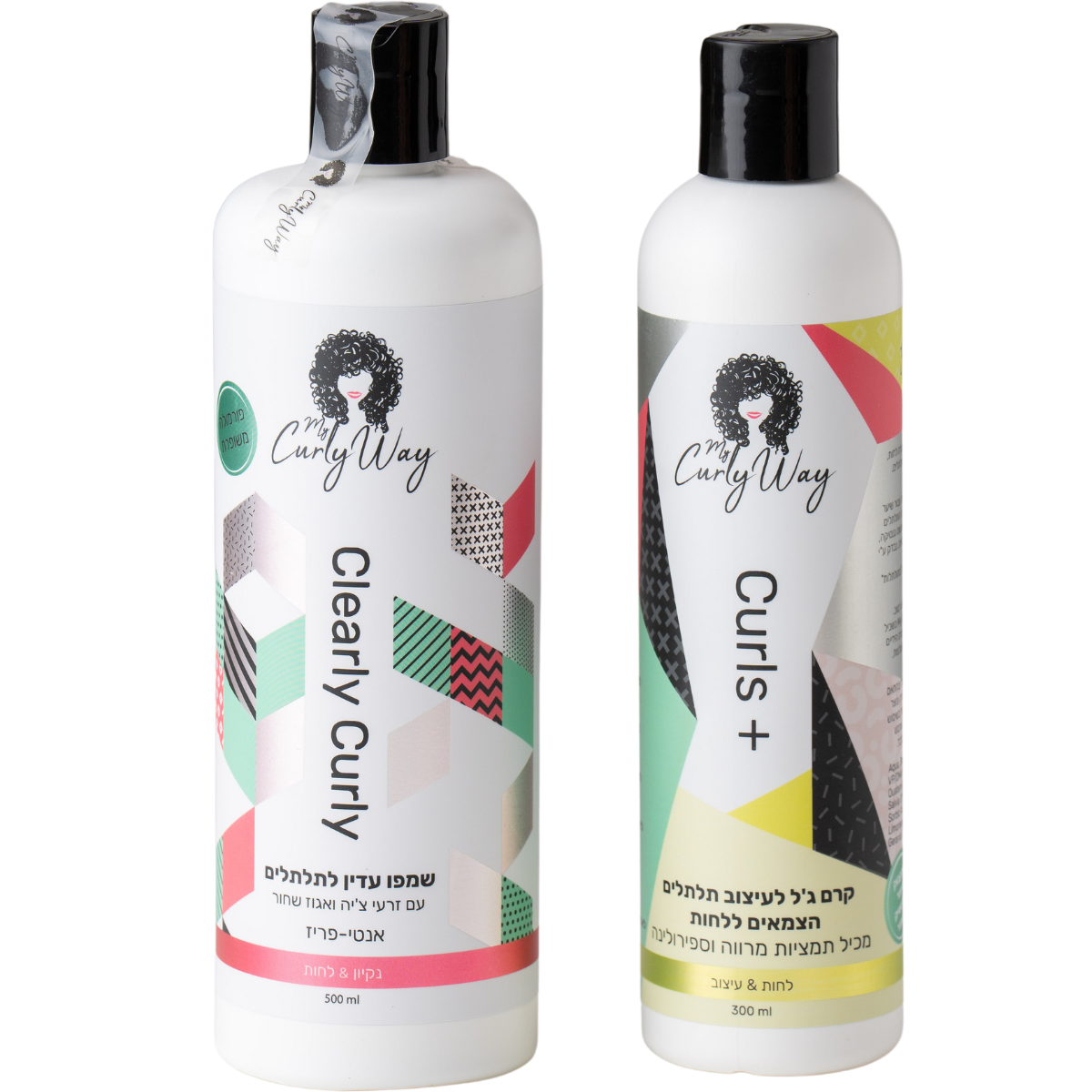 מארז שי - סט שמפו עדין לתלתלים CLEARLY CURLY אנטי פריז 500 מ"ל +קרם ג`ל לעיצוב תלתלים CURLS קרלי וואי 300 מ"ל מיי קרלי וואי מאת מיי קרלי וואי MY CURLY WAY | | אידיאלית ל- מארזי שי מיי קרלי וואי קרם גלייז לשיער קרם גלייז לשיער מתולתל קרם גלייז לתלתלים שמפו לשיער מתולתל | מושלמת ל- {{ product_use_case }}