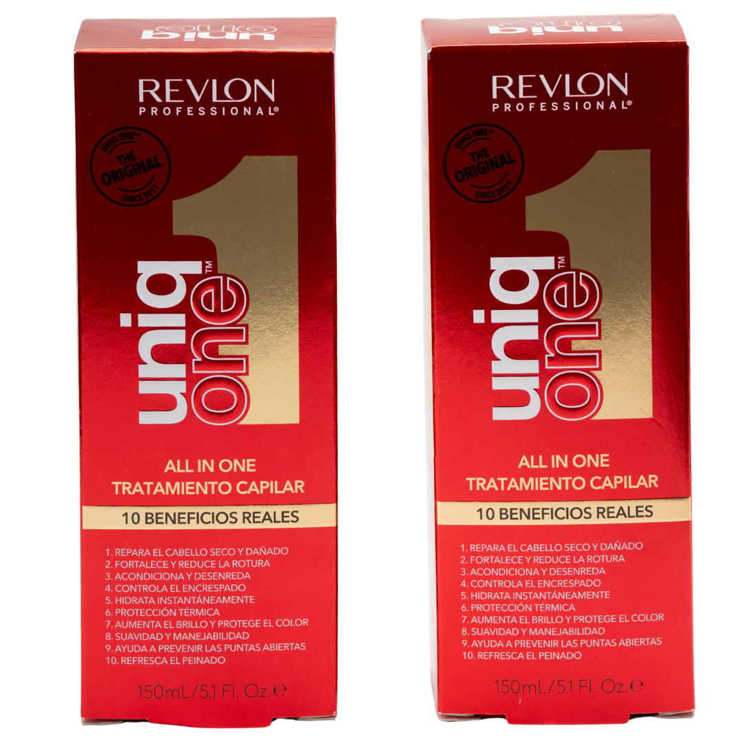 מארז שי - זוג מסכות ללא שטיפה יוניק ואן uniq ONE רבלון 150 מ"ל * 2 מאת רבלון REVLON | | אידיאלית ל- מסכה ללא שטיפה לשיער רבלון | מושלמת ל- {{ product_use_case }}