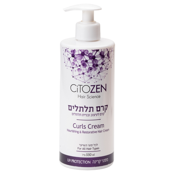 קרם לשיער - קרם לעיצוב ובניית תלתלים CHITOZEN ציטוזן 500 מ