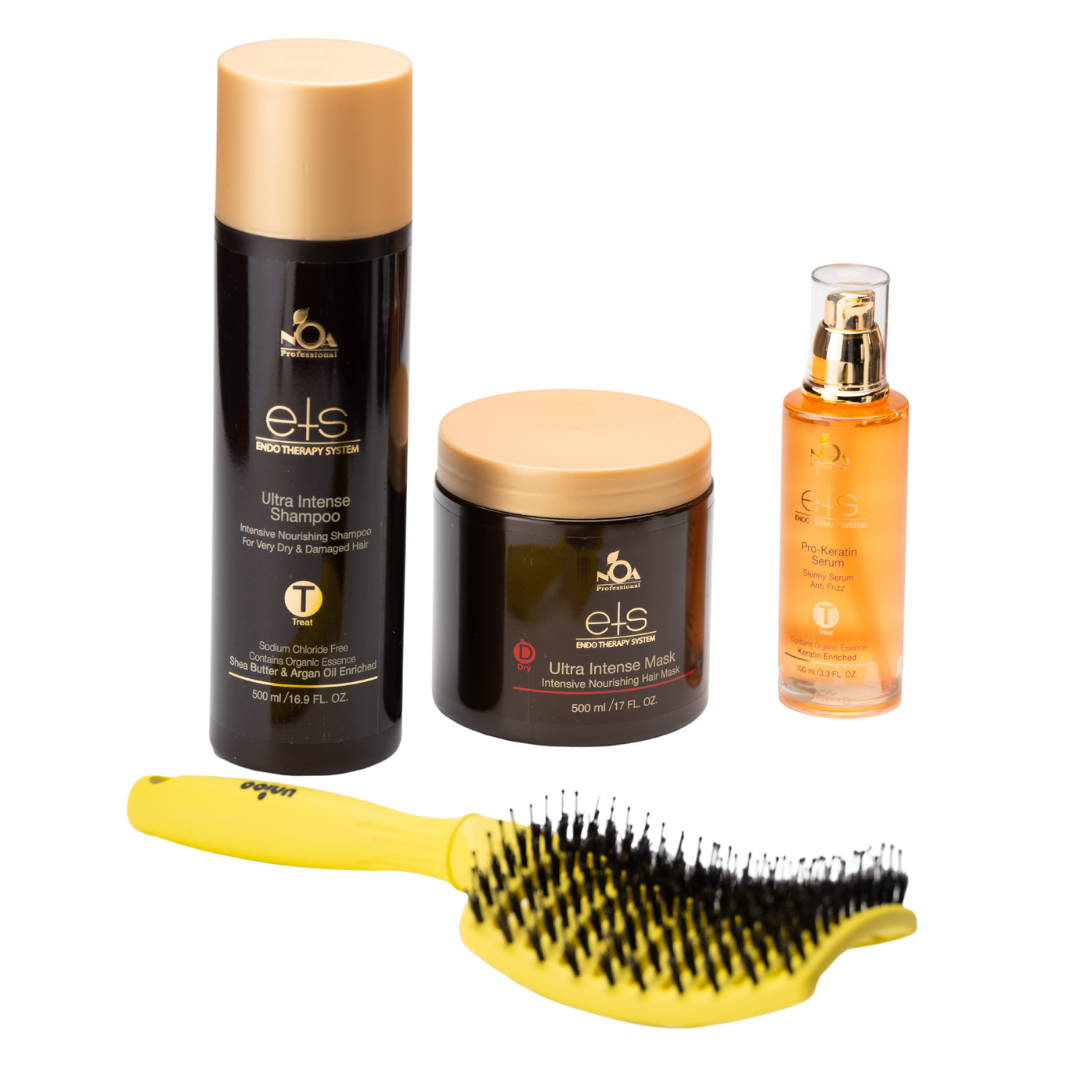מארזי שי - ערכה לשיער ULTRA INTENSE בתוספת לחות מוגברת לשיער יבש מאוד שמפו, מסכה, סרום + מברשת מתנה ETS מאת נועה שיווק פרו בעמ NOA MARKETING | | אידיאלית ל- מארזי שי נועה שיווק פרו בעמ | מושלמת ל- {{ product_use_case }}