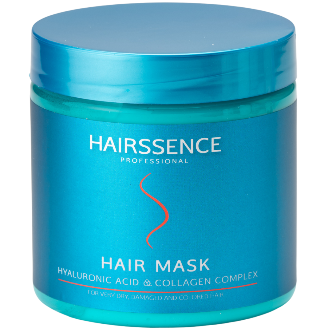 מסכה לשיער - מסכה לשיער HAIRSSENCE חומצה היאלורונית וקולגן לשיער יבש, פגום וצבוע 500 מ"ל מאת היירסנס Hairssence | | אידיאלית ל- היירסנס מסכה לשיער | מושלמת ל- {{ product_use_case }}