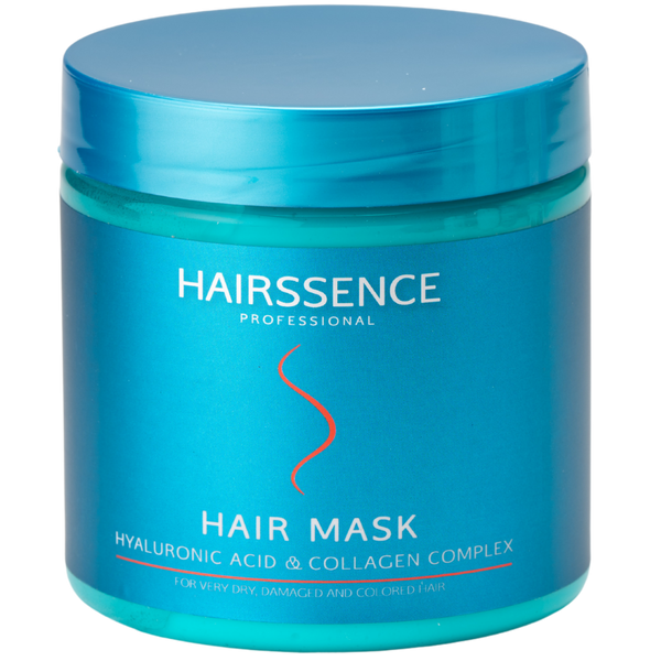 מסכה לשיער - מסכה לשיער HAIRSSENCE חומצה היאלורונית וקולגן לשיער יבש, פגום וצבוע 500 מ"ל מאת היירסנס Hairssence | | אידיאלית ל- היירסנס מסכה לשיער | מושלמת ל- {{ product_use_case }}