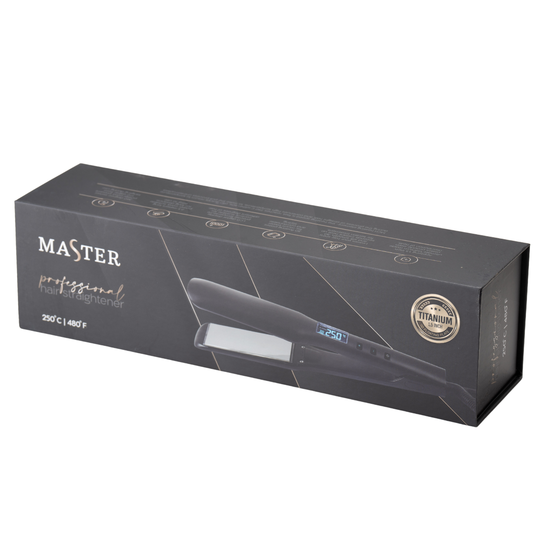 - מחליק טיטניום מקצועי לשיער MASTER Headway עד 250 מעלות מאת הד פרו HEAD PRO | | אידיאלית ל- הד פרו מחליקי שיער | מושלמת ל- {{ product_use_case }}