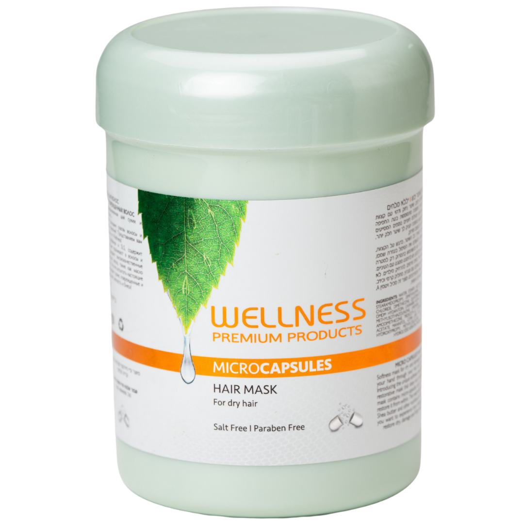 מסכה לשיער - מסכה לשיער וולנס עם קפסולות קרטין 1000 מ"ל מאת וולנס WELLNESS | | אידיאלית ל- וולנס מסכה לשיער | מושלמת ל- {{ product_use_case }}