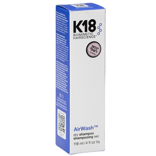 שמפו לשיער - שמפו יבש מהפכני לריענון השיער והקרקפת K18 AirWash קיי 18 118 מ"ל מאת קיי 18 K18 | | אידיאלית ל- K18 שמפו לשיער | מושלמת ל- {{ product_use_case }}