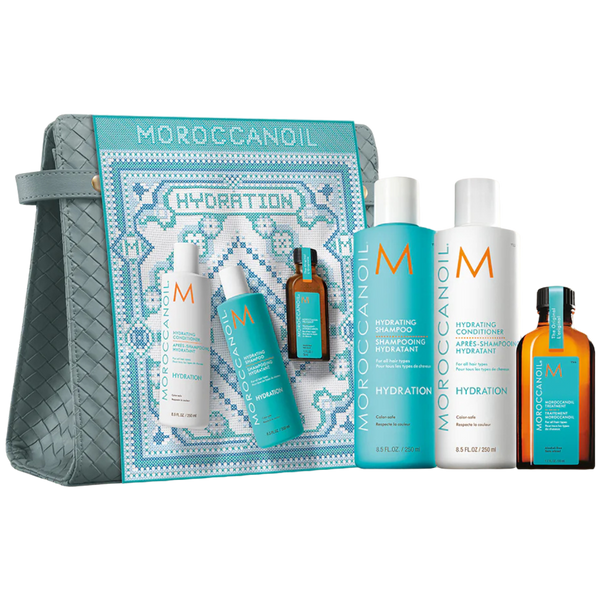 מארזי שי - מארז הידריישן HYDRATION חגיגי במהדורה מוגבלת להענקת לחות המתאים לכל סוגי השיער שמן מרוקאי MOROCCANOIL מאת שמן מרוקאי MOROCCANOIL | | אידיאלית ל- מארזי שי מרכך לשיער סרום לשיער שמן מרוקאי שמפו לשיער | מושלמת ל- {{ product_use_case }}