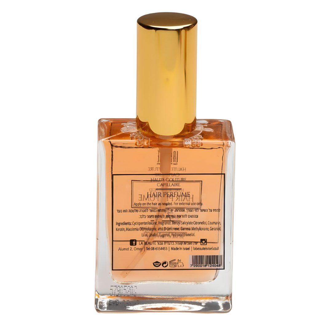 בושם לשיער - בושם לשיער חומצה היאלורונית LA BEAUTE לה בוטה 50 מ"ל מאת לה בוטה LA BEAUTE | | אידיאלית ל- בושם לשיער הגנה מהשמש לה בוטה ללא אלכוהול | מושלמת ל- {{ product_use_case }}