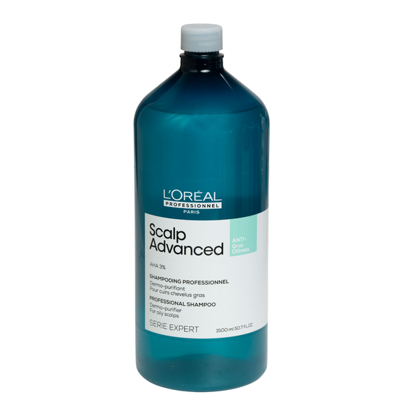 שמפו לשיער - שמפו מקצועי לקרקפת שומנית SCALP ADVANCED לניקוי יסודי של עור הקרקפת לוריאל 1500 מ"ל מאת לוריאל LOREAL | | אידיאלית ל- X טיפול לקרקפת לוריאל שמפו לשיער | מושלמת ל- {{ product_use_case }}