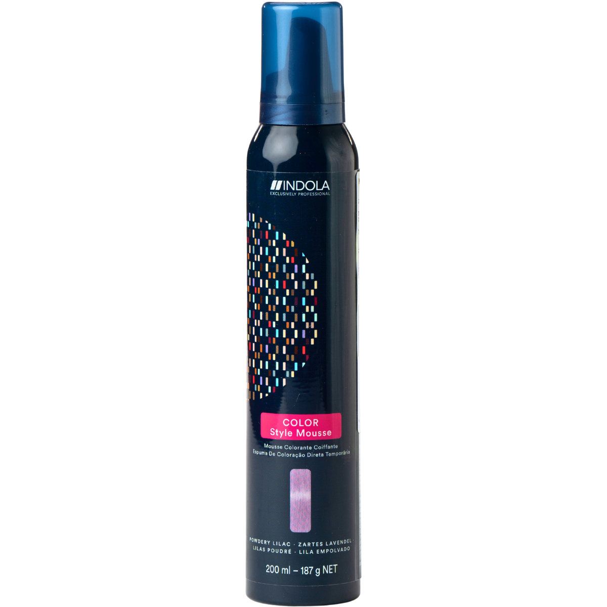 מוס לשיער - מוס צבע זמני לשיער COLOR STYLE MOUSSE במגוון צבעים אינדולה 200 מ"ל מאת אינדולה INDOLA | לילך | אידיאלית ל- אינדולה מוס לשיער צביעת שיער בבית | מושלמת ל- {{ product_use_case }}