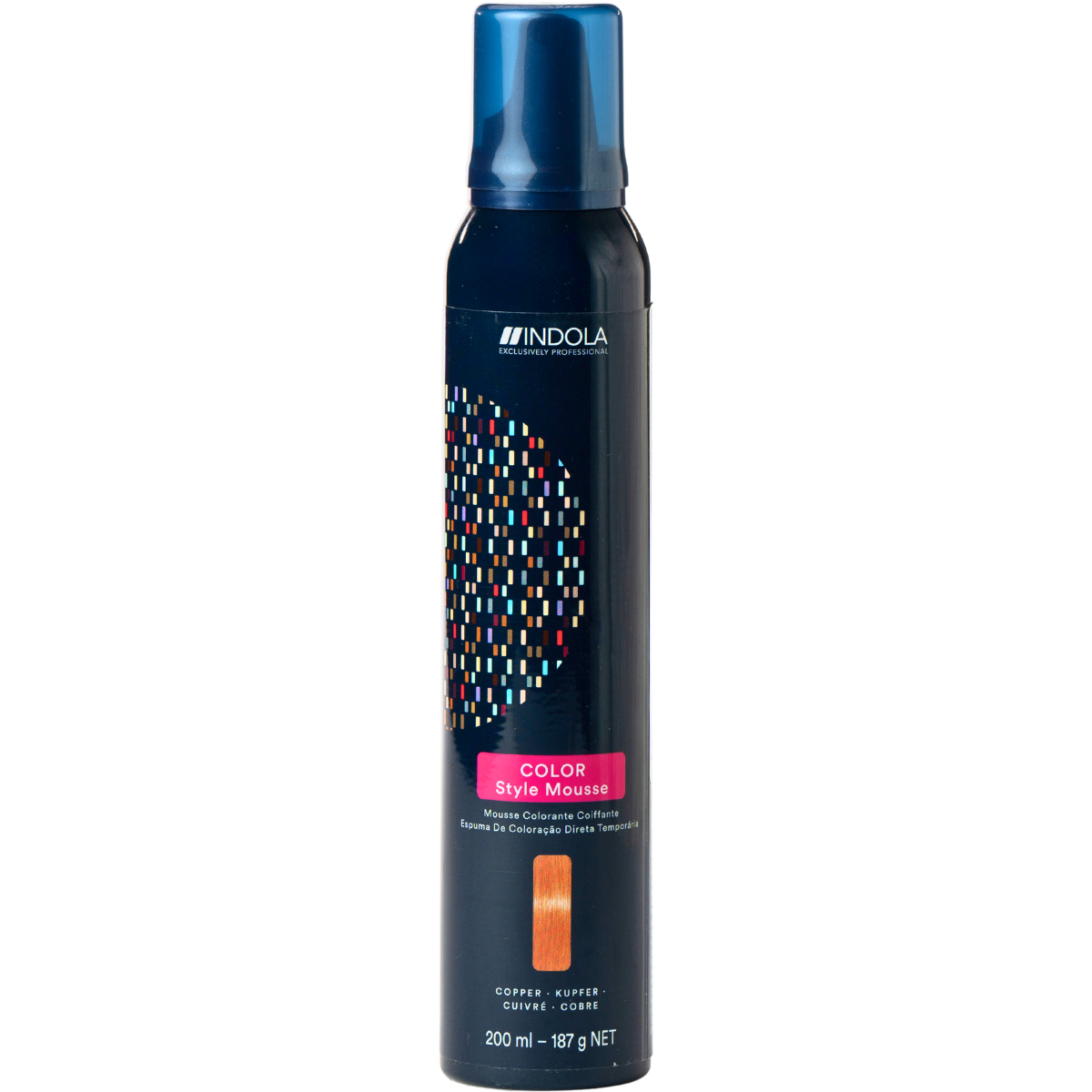 מוס לשיער - מוס צבע זמני לשיער COLOR STYLE MOUSSE במגוון צבעים אינדולה 200 מ"ל מאת אינדולה INDOLA | נחושת | אידיאלית ל- אינדולה מוס לשיער צביעת שיער בבית | מושלמת ל- {{ product_use_case }}