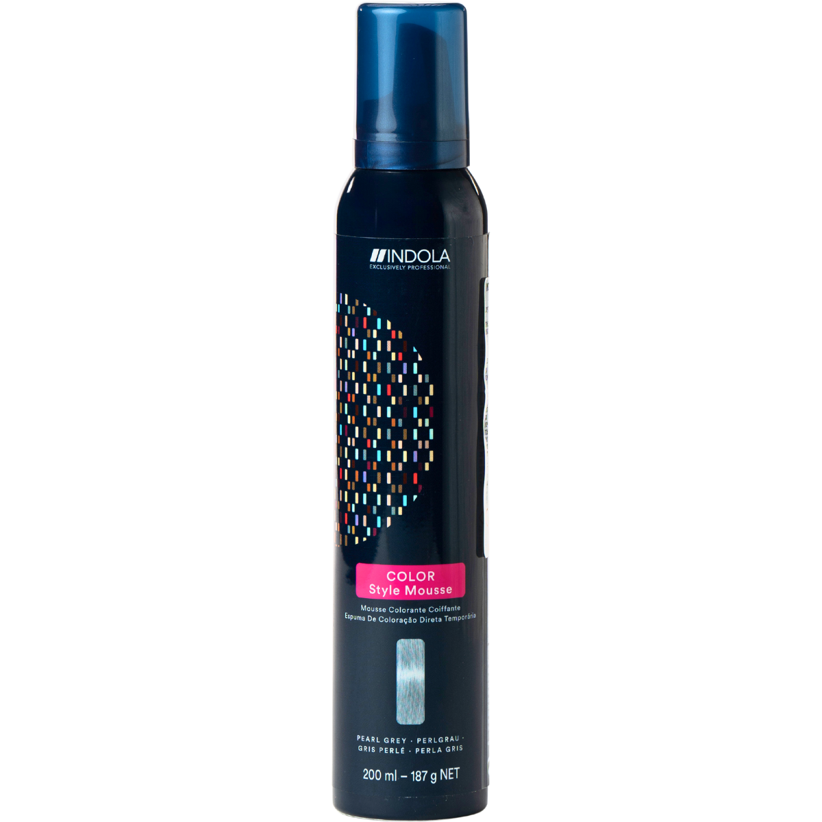 מוס לשיער - מוס צבע זמני לשיער COLOR STYLE MOUSSE במגוון צבעים אינדולה 200 מ"ל מאת אינדולה INDOLA | אפור פנינה | אידיאלית ל- אינדולה מוס לשיער צביעת שיער בבית | מושלמת ל- {{ product_use_case }}