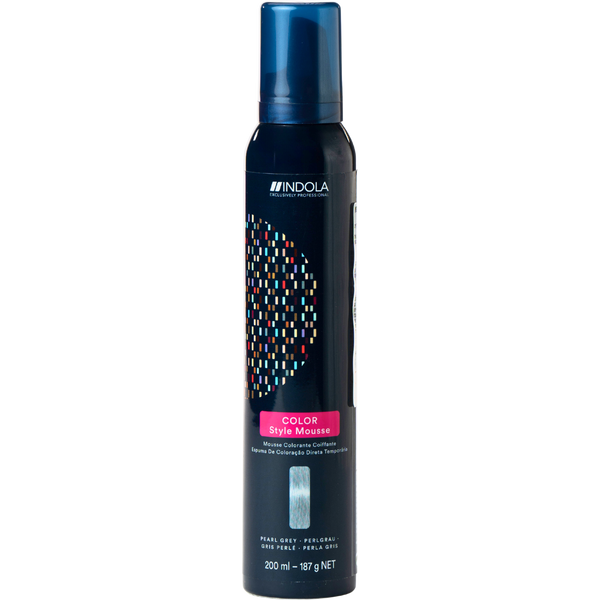 מוס לשיער - מוס צבע זמני לשיער COLOR STYLE MOUSSE במגוון צבעים אינדולה 200 מ"ל מאת אינדולה INDOLA | אפור פנינה | אידיאלית ל- אינדולה מוס לשיער צביעת שיער בבית | מושלמת ל- {{ product_use_case }}