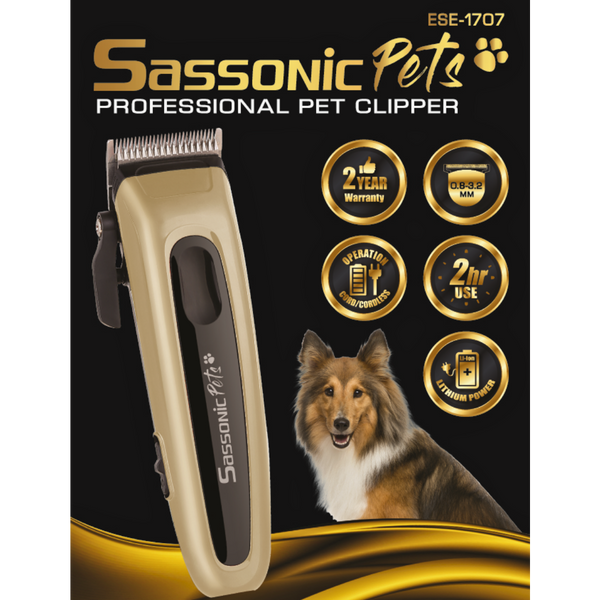 מכשירים חשמליים - מכונת תספורת לבעלי חיים SASSONIC ססוניק PETS ESE1707 מאת ססוניק SASSONIC | | אידיאלית ל- מכונות תספורת ססוניק | מושלמת ל- {{ product_use_case }}