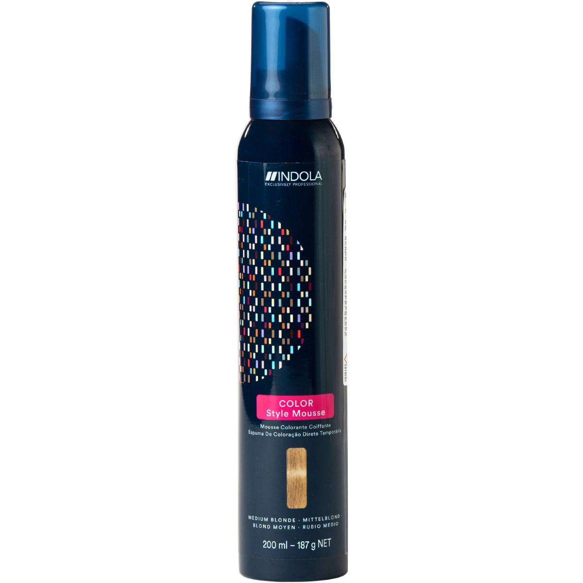 מוס לשיער - מוס צבע זמני לשיער COLOR STYLE MOUSSE במגוון צבעים אינדולה 200 מ"ל מאת אינדולה INDOLA | בלונד דבש | אידיאלית ל- אינדולה מוס לשיער צביעת שיער בבית | מושלמת ל- {{ product_use_case }}
