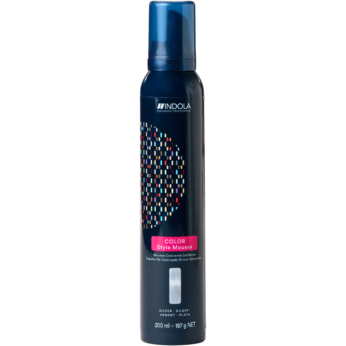 מוס לשיער - מוס צבע זמני לשיער COLOR STYLE MOUSSE במגוון צבעים אינדולה 200 מ"ל מאת אינדולה INDOLA | סילבר | אידיאלית ל- אינדולה מוס לשיער צביעת שיער בבית | מושלמת ל- {{ product_use_case }}