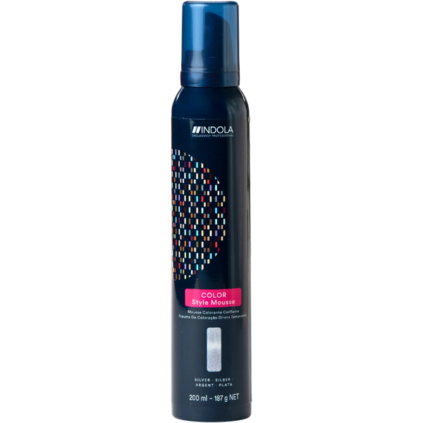 מוס לשיער - מוס צבע זמני לשיער COLOR STYLE MOUSSE במגוון צבעים אינדולה 200 מ"ל מאת אינדולה INDOLA | סילבר | אידיאלית ל- אינדולה מוס לשיער צביעת שיער בבית | מושלמת ל- {{ product_use_case }}
