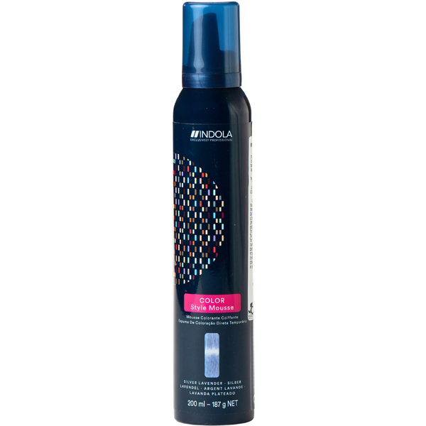 מוס לשיער - מוס צבע זמני לשיער COLOR STYLE MOUSSE במגוון צבעים אינדולה 200 מ"ל מאת אינדולה INDOLA | סילבר לבנדר | אידיאלית ל- אינדולה מוס לשיער צביעת שיער בבית | מושלמת ל- {{ product_use_case }}