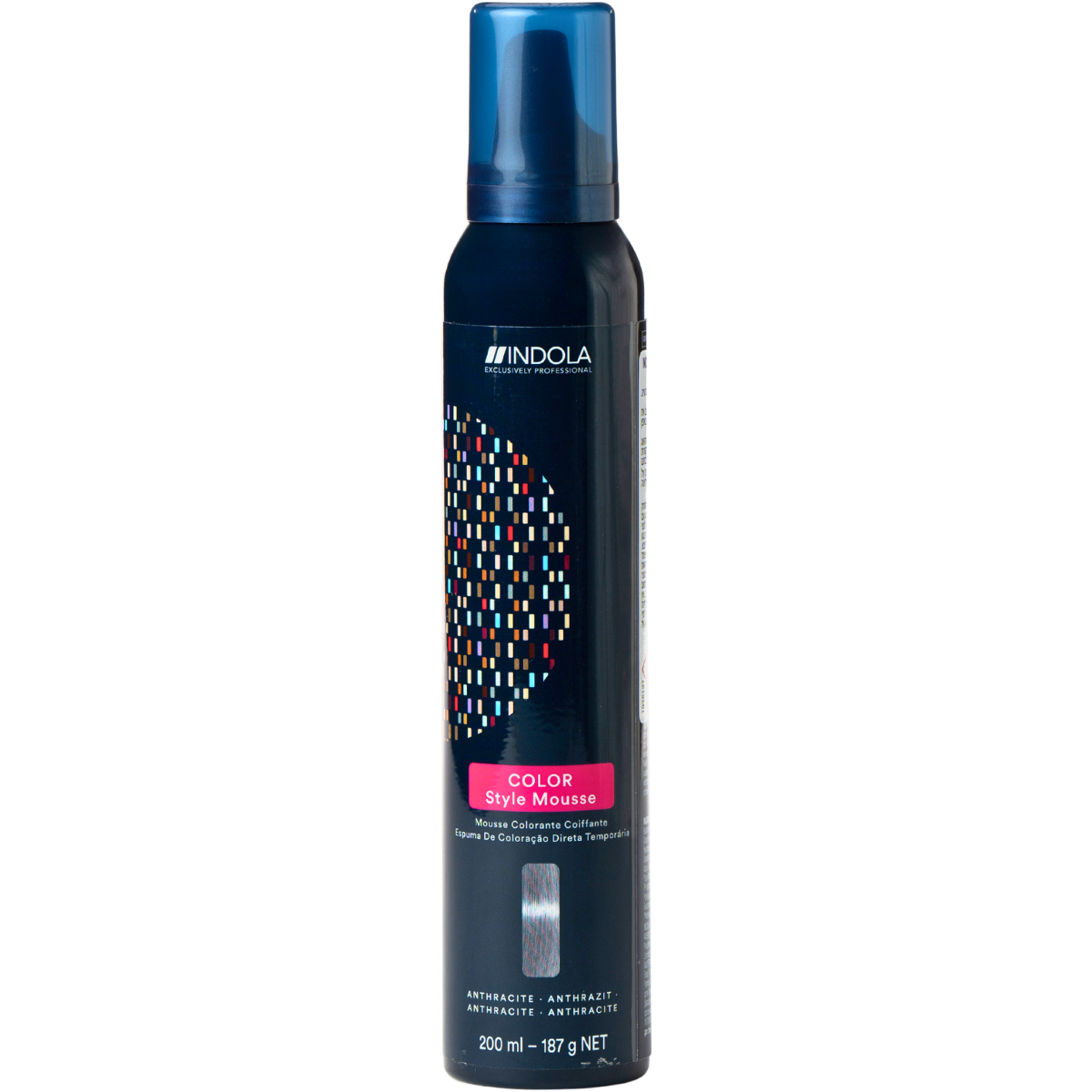 מוס לשיער - מוס צבע זמני לשיער COLOR STYLE MOUSSE במגוון צבעים אינדולה 200 מ"ל מאת אינדולה INDOLA | פחם | אידיאלית ל- אינדולה מוס לשיער צביעת שיער בבית | מושלמת ל- {{ product_use_case }}