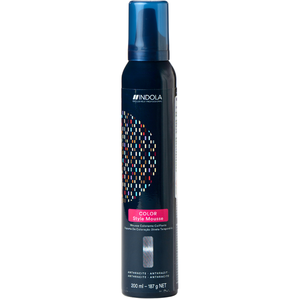 מוס לשיער - מוס צבע זמני לשיער COLOR STYLE MOUSSE במגוון צבעים אינדולה 200 מ"ל מאת אינדולה INDOLA | פחם | אידיאלית ל- אינדולה מוס לשיער צביעת שיער בבית | מושלמת ל- {{ product_use_case }}