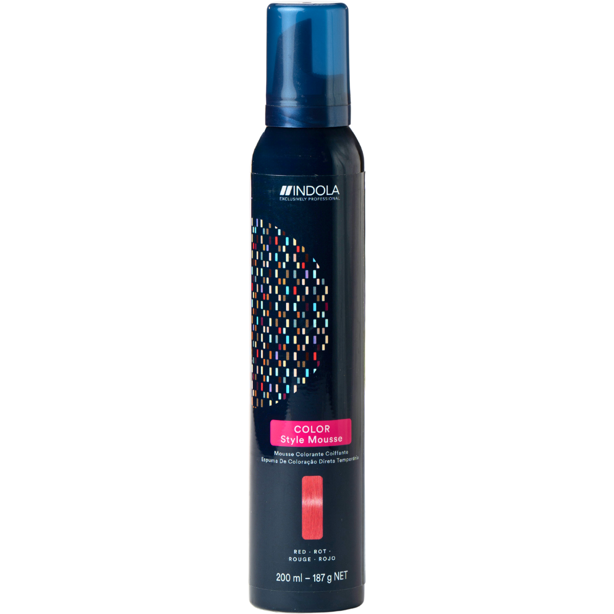 מוס לשיער - מוס צבע זמני לשיער COLOR STYLE MOUSSE במגוון צבעים אינדולה 200 מ"ל מאת אינדולה INDOLA | אדום | אידיאלית ל- אינדולה מוס לשיער צביעת שיער בבית | מושלמת ל- {{ product_use_case }}