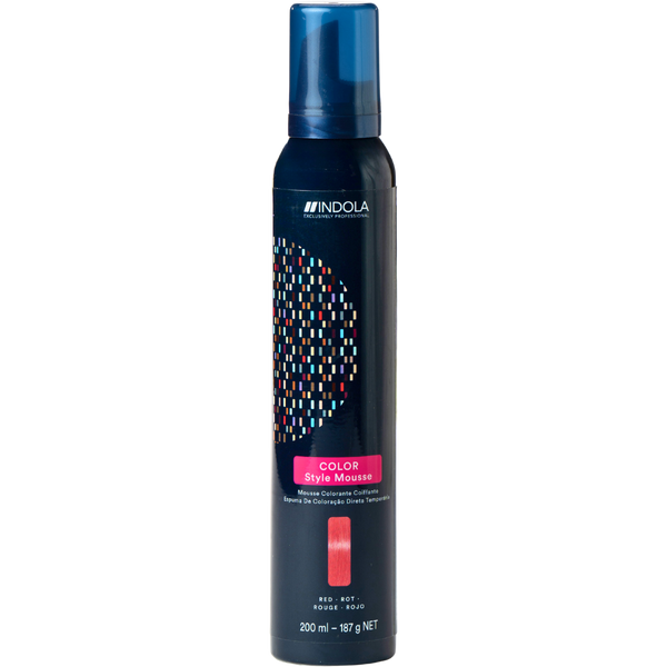 מוס לשיער - מוס צבע זמני לשיער COLOR STYLE MOUSSE במגוון צבעים אינדולה 200 מ"ל מאת אינדולה INDOLA | אדום | אידיאלית ל- אינדולה מוס לשיער צביעת שיער בבית | מושלמת ל- {{ product_use_case }}