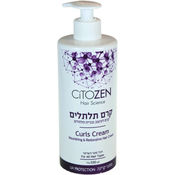 קרם לשיער - קרם לעיצוב ובניית תלתלים CHITOZEN ציטוזן 500 מ"ל מאת ציטוזן CITOZEN | | אידיאלית ל- ציטוזן קרם לחות לשיער קרם לשיער מתולתל | מושלמת ל- {{ product_use_case }}