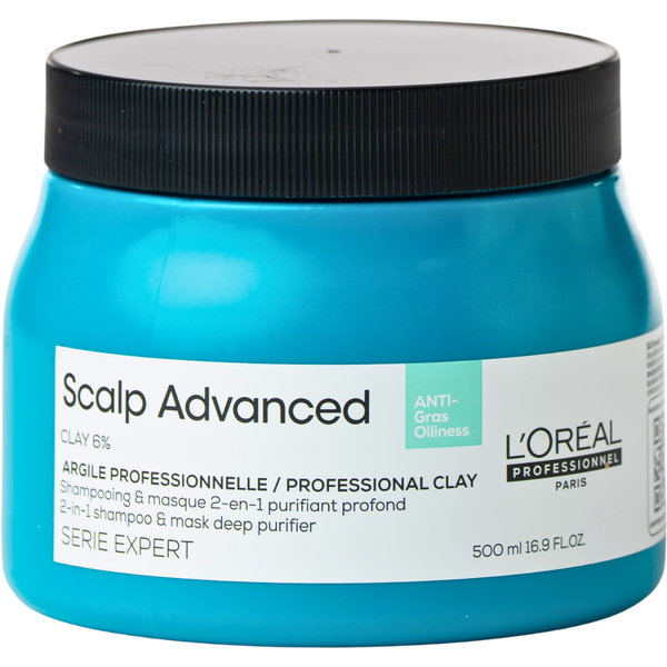 שמפו לשיער - שמפו + מסכה SCALP ADVANCED SERIE EXPERT לניקוי עמוק לוריאל 500 מ"ל מאת לוריאל LOREAL | | אידיאלית ל- X לוריאל מסכה לשיער שמפו לשיער | מושלמת ל- {{ product_use_case }}