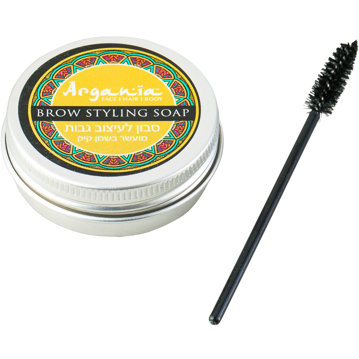 סבון לגבות - סבון לעיצוב גבות ARGANIA מועשר בשמן קיק + מברשת מתנה מאת ארגניה ARGANIA | | אידיאלית ל- ארגניה טיפוח גבות | מושלמת ל- {{ product_use_case }}