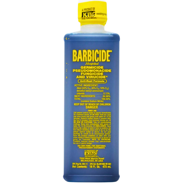 - ברביסייד חומר חיטוי 0.5 ליטר BARBICIDE מאת ברביסייד BARBICIDE | | אידיאלית ל- ברביסייד חומרי חיטוי וניקוי מוצרים לספר מכונות תספורת תספורות בבית | מושלמת ל- {{ product_use_case }}