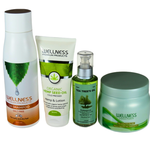 מארז שי - ערכת טיפוח לשיער WELLNESS שמפו, מסכה, שמן עץ התה וקרם גוף וולנס מאת וולנס WELLNESS | | אידיאלית ל- וולנס מארזי שי | מושלמת ל- {{ product_use_case }}
