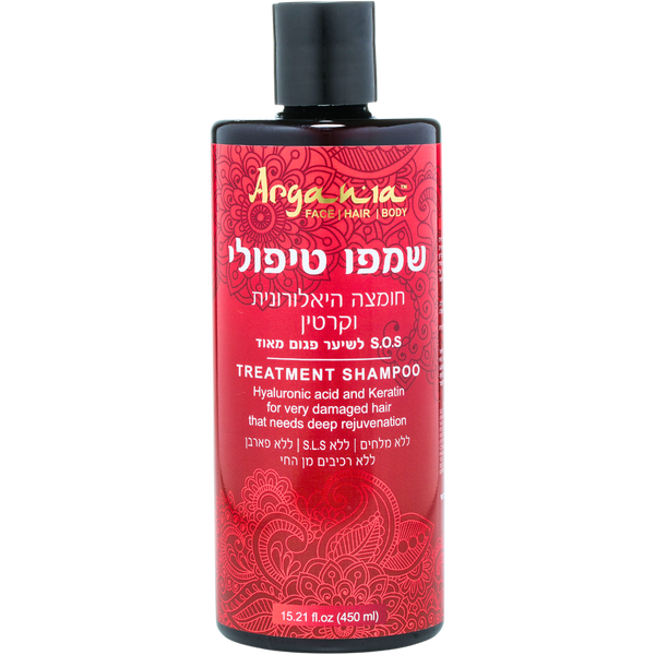שמפו לשיער - שמפו טיפולי לשיער מכיל חומצה היאלורונית וקרטין ARGANIA ארגניה 450 מ"ל מאת ארגניה ARGANIA | | אידיאלית ל- ארגניה ללא מלחים שמפו לשיער | מושלמת ל- {{ product_use_case }}