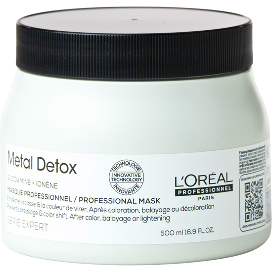 מסכה לשיער - מסכה דיטוקס METAL DETOX לשיער לנטרול מתכות לשיער שעבר צביעה, בליאג` או הבהרה LOREAL לוריאל 500 מ