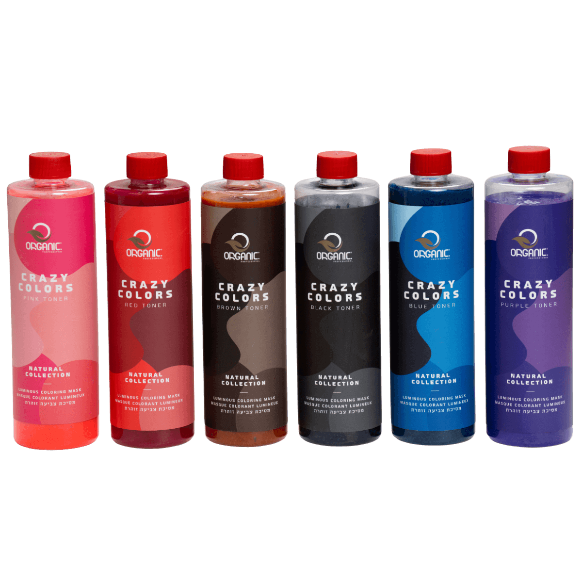 מסכה לשיער - מסכת צביעה זוהרת CRAZY COLORS בשישה גוונים אורגאניק 400 מ"ל מאת אורגניק ORGANIC | | אידיאלית ל- אורגניק מסכה לשיער | מושלמת ל- {{ product_use_case }}