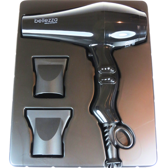 מכשירים חשמליים - מייבש שיער מקצועי BELLEZZA 2000W בלזה מאת בלזה BELLEZZA | שחור | אידיאלית ל- בלזה מייבשי שיער | מושלמת ל- {{ product_use_case }}