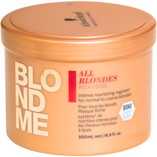 - מסכת קראטין BLONDME לשיער רגיל עד עבה שוורצקופף 500 מ"ל מאת שוורצקופף SCHWARZKOPF | | אידיאלית ל- מסכה לשיער מסכה לשיער בלונד גוונים ומובהר שוורצקופף | מושלמת ל- {{ product_use_case }}