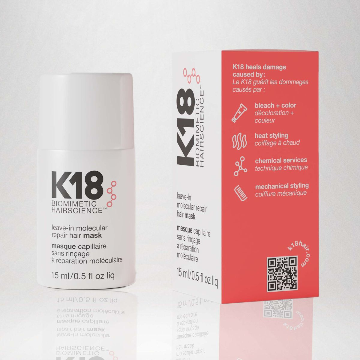 מסכה/מרכך ללא שטיפה - מסכה K18 לתיקון ושיקום מולקולרי של השיער ללא שטיפה 15 מ"ל AQUIS מאת קיי 18 K18 | | אידיאלית ל- קיי 18 שיקום שיער | מושלמת ל- {{ product_use_case }}